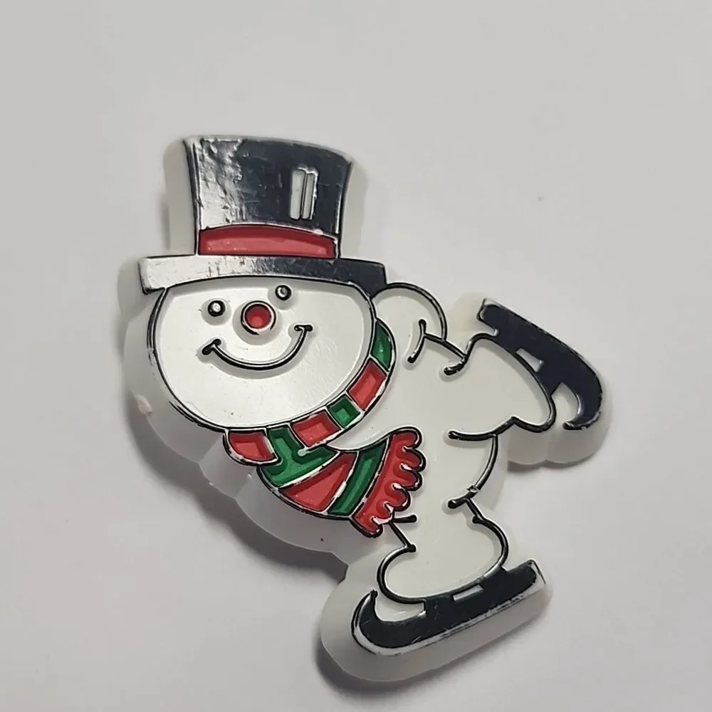Vintage Estate Snowman Christmas Brooch Signed HALLMARK CARDS INC